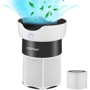 Costway Electric Air Purifier H13 True HEPA Filter in White White Costway Electric Air Purifier H13 True HEPA Filter in White White