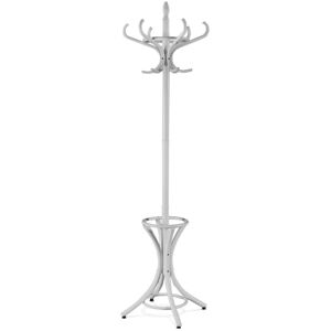 Costway Floor Standing Coat Jacket Stand Solid Wood Hanger with Umbrella Rack in Grey Grey Costway Floor Standing Coat Jacket Stand Solid Wood Hanger with Umbrella Rack in Grey Grey