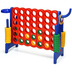 Costway 4-in-A Row Jumbo Indoor Outdoor Family Connect Game w/Basketball Hoop Multicolor Costway 4-in-A Row Jumbo Indoor Outdoor Family Connect Game w/Basketball Hoop Multicolor