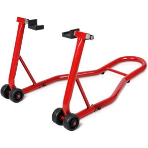 Costway Portable Steel Motorcycle Stand Heavy-Duty Sport Bike Rear Wheel Lift in Red Red Costway Portable Steel Motorcycle Stand Heavy-Duty Sport Bike Rear Wheel Lift in Red Red