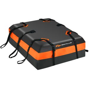 Costway 424L Large Car Roof Top Rack Luggage Carrier Bag Storage Bag Travel Waterproof in Black Black Costway 424L Large Car Roof Top Rack Luggage Carrier Bag Storage Bag Travel Waterproof in Black Black