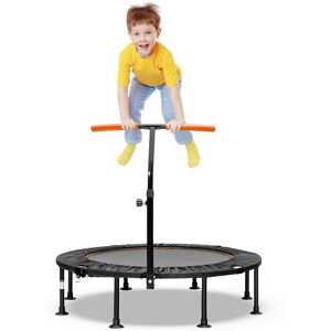 Costway 115CM Folding Trampoline Adults Kids Exercise Trampoline W/Adjustable Handrail in Orange Orange Costway 115CM Folding Trampoline Adults Kids Exercise Trampoline W/Adjustable Handrail in Orange Orange