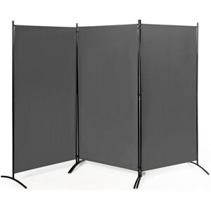 Costway 3 Panels Freestanding Room Divider Wall Folding Room Partition Separator Privacy in Grey Grey Costway 3 Panels Freestanding Room Divider Wall Folding Room Partition Separator Privacy in Grey Grey