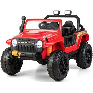 Costway Large Kids Electric Ride On UTV 2-Seater 12V Powered Electric UTV Remote Control in Red Red Costway Large Kids Electric Ride On UTV 2-Seater 12V Powered Electric UTV Remote Control in Red Red