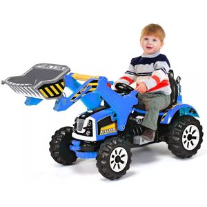 Costway 12V Powered Ride On Excavator Electric Motorized Truck Ride on Toy in Blue Blue Costway 12V Powered Ride On Excavator Electric Motorized Truck Ride on Toy in Blue Blue