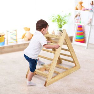 Costway Climbing Triangle Ladder Toddler Indoor Gym Activity Centre Step Training in Natural Natural Costway Climbing Triangle Ladder Toddler Indoor Gym Activity Centre Step Training in Natural Natural
