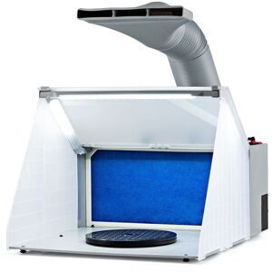 Costway Airbrush Spray Booth Portable Paint Booth Kit with Powerful Fan 3 LED Lights in Grey Grey Costway Airbrush Spray Booth Portable Paint Booth Kit with Powerful Fan 3 LED Lights in Grey Grey