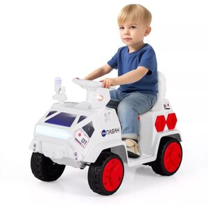 Costway 6V Ride on CarToddler Electric 4-Wheeler Ride on Vehicle w/ Music in White White Costway 6V Ride on CarToddler Electric 4-Wheeler Ride on Vehicle w/ Music in White White