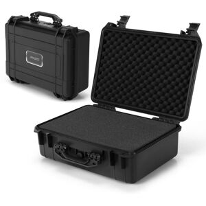 Costway 56 x 44 x 22 cm Waterproof Hard Case Flight Storage Secure Box Camera Protection W/ Foam Insert in Black Black 56 x 44 x 22 cm Costway 56 x 44 x 22 cm Waterproof Hard Case Flight Storage Secure Box Camera Protection W/ Foam Insert in Black Black 56 x 44 x 22 cm