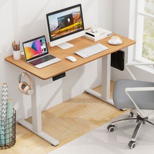 Costway 120 x 60cm Electric Standing Desk Home Office Computer Desk with 3 Memory Heights in Natural Size: 120 x 60 cm Natural 120 x 60 cm Costway 120 x 60cm Electric Standing Desk Home Office Computer Desk with 3 Memory Heights in Natural Size: 120 x 60 cm Natural 120 x 60 cm
