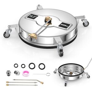 Costway 16.5" Pressure Washer Surface Cleaner Power Pressure Washer Cleaner in Silver Silver Costway 16.5" Pressure Washer Surface Cleaner Power Pressure Washer Cleaner in Silver Silver