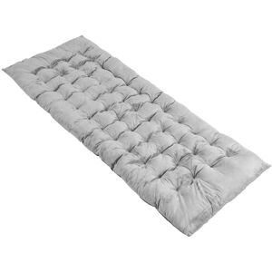 Costway Outdoor Camping Cot Pads Crystal Velvet Sleeping Pads Mattress Lounge Chair Cushion in Grey Grey Costway Outdoor Camping Cot Pads Crystal Velvet Sleeping Pads Mattress Lounge Chair Cushion in Grey Grey