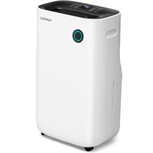 Costway 40L/Day Dehumidifier Electric Air De-Humidifier Portable Quiet Dehumidifier Home in White White Costway 40L/Day Dehumidifier Electric Air De-Humidifier Portable Quiet Dehumidifier Home in White White