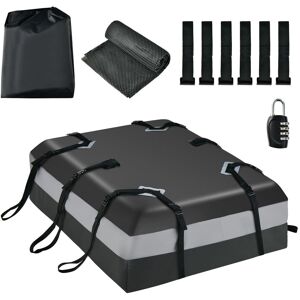 Costway 424L Large Car Roof Top Rack Luggage Carrier Bag Storage Bag in Black Black Costway 424L Large Car Roof Top Rack Luggage Carrier Bag Storage Bag in Black Black