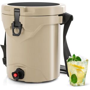 Costway 9.5 L Drink Cooler Portable Insulated Ice Chest Beverage Dispenser in Beige Beige Costway 9.5 L Drink Cooler Portable Insulated Ice Chest Beverage Dispenser in Beige Beige