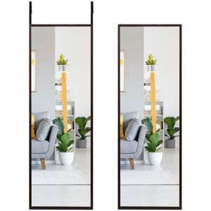 Costway 2 IN1 Full length Mirror Bedroom Over the Door Full Body Mirror Make up in Black Black Costway 2 IN1 Full length Mirror Bedroom Over the Door Full Body Mirror Make up in Black Black