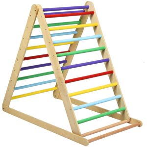 Costway Wooden Foldable Triangle Climber Step Training Ladder Pikler Toddler With Ramp Multicolor Costway Wooden Foldable Triangle Climber Step Training Ladder Pikler Toddler With Ramp Multicolor