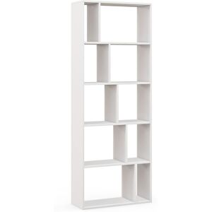 Costway Nasiar 166cm H x 62cm W Geometric Bookcase in White Size: 166 cm H x 62 cm W White 166 cm H x 62 cm W Costway Nasiar 166cm H x 62cm W Geometric Bookcase in White Size: 166 cm H x 62 cm W White 166 cm H x 62 cm W