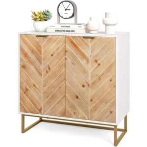 Costway Buffet Cabinet Dining Room Sideboard Cabinet with Storage in White White Costway Buffet Cabinet Dining Room Sideboard Cabinet with Storage in White White