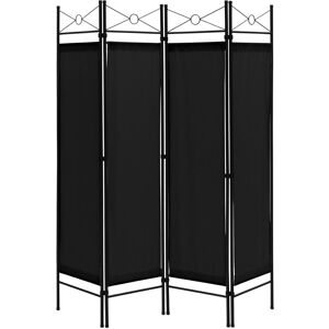 Costway 4-Panel Room Divider Folding Privacy Screen Freestanding Protective Partition in Black Black Costway 4-Panel Room Divider Folding Privacy Screen Freestanding Protective Partition in Black Black