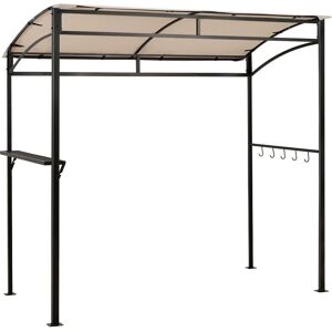Costway 7ft Grill Gazebo Patio Barbecue Canopy Shelter Soft Top Storage Hooks in Beige Beige Costway 7ft Grill Gazebo Patio Barbecue Canopy Shelter Soft Top Storage Hooks in Beige Beige