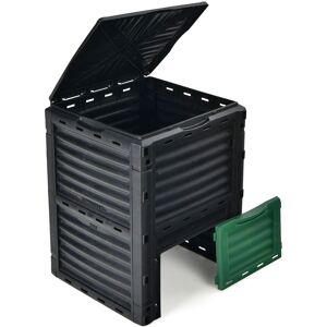 Costway Large Outdoor Compost Bin 300L for Kitchen Waste & Garden Scraps in Black Black Costway Large Outdoor Compost Bin 300L for Kitchen Waste & Garden Scraps in Black Black