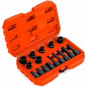 Gymax 16PCS Impact Brake Caliper Socket Set 1/2" Drive Wrench Brake Tool Kit in Orange Orange Gymax 16PCS Impact Brake Caliper Socket Set 1/2" Drive Wrench Brake Tool Kit in Orange Orange