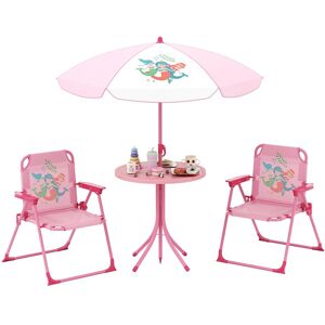 Gymax Folding Picnic Table & Chair Set Toddler Activity Table-Pink in Pink Pink Gymax Folding Picnic Table & Chair Set Toddler Activity Table-Pink in Pink Pink