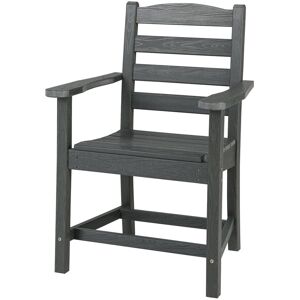 Gymax Patio Bistro Adirondack Armchair Outdoor Dining Chair With Footrest in Grey Grey Gymax Patio Bistro Adirondack Armchair Outdoor Dining Chair With Footrest in Grey Grey