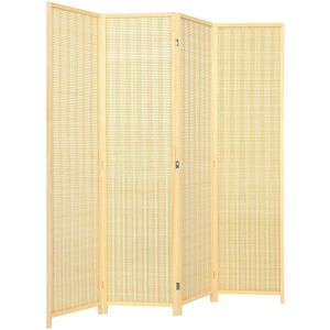 Costway 4 Panel Room Divider Folding Partition Screen Privacy Divider in Natural Natural Costway 4 Panel Room Divider Folding Partition Screen Privacy Divider in Natural Natural