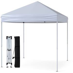 Costway Outdoor Pop-up Canopy Instant Folding Shelter w/Adjustable Heights in White White Costway Outdoor Pop-up Canopy Instant Folding Shelter w/Adjustable Heights in White White