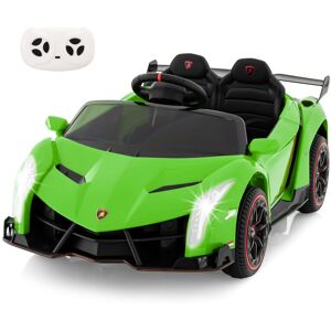 Costway 12V Battery Powered Electric Vehicle Kids Ride-on Sports Car in Green Green Costway 12V Battery Powered Electric Vehicle Kids Ride-on Sports Car in Green Green