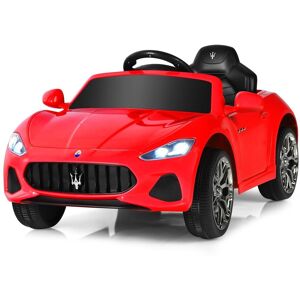 Costway 12V Kids Electric Ride On Car Licensed Battery Powered Vehicle in Red Red Costway 12V Kids Electric Ride On Car Licensed Battery Powered Vehicle in Red Red