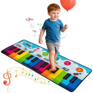 Costway Kids Floor Piano Mat Musical Playmat with 8 Instrument Sounds Multicolor Costway Kids Floor Piano Mat Musical Playmat with 8 Instrument Sounds Multicolor