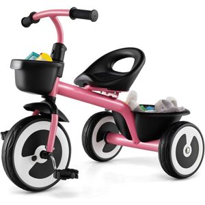 Costway Toddler Tricycle Trike 3-Wheel Toddler Bike w/ Adjustable Seat in Pink Pink Costway Toddler Tricycle Trike 3-Wheel Toddler Bike w/ Adjustable Seat in Pink Pink
