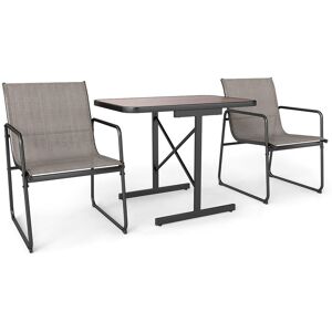 Costway 3 Piece Patio Bistro Set Outdoor Furniture Set for Small Space in Brown Brown Costway 3 Piece Patio Bistro Set Outdoor Furniture Set for Small Space in Brown Brown