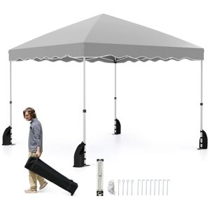 Costway 300 x 300 cm Pop up Canopy Tent Portable Foldable Patio Shelter in Grey Grey 300 x 300 cm Costway 300 x 300 cm Pop up Canopy Tent Portable Foldable Patio Shelter in Grey Grey 300 x 300 cm