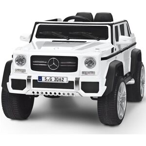 Costway 12V Electric Ride On Car Mercedes-Benz Maybach Car 2.4G Remote Control in White White Costway 12V Electric Ride On Car Mercedes-Benz Maybach Car 2.4G Remote Control in White White
