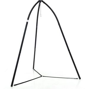 Costway Hanging Chair Stand Heavy Duty Metal Swing Tripod Chair Stand in Black Black Costway Hanging Chair Stand Heavy Duty Metal Swing Tripod Chair Stand in Black Black