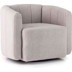 Gymax Swivel Barrel Chair Upholstered Sherpa Accent Chair Pumpkin Shaped in White White Gymax Swivel Barrel Chair Upholstered Sherpa Accent Chair Pumpkin Shaped in White White