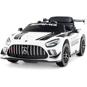 Costway 12V Ride on Car Battery Powered Electric Vehicle in White White Costway 12V Ride on Car Battery Powered Electric Vehicle in White White