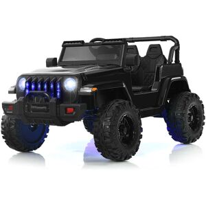 Costway Kids Ride on Truck 12V Battery Powered Ride on Car in Black Black Costway Kids Ride on Truck 12V Battery Powered Ride on Car in Black Black