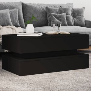 Berkfield Home Coffee Table with LED Lights Black 90x50x40 cm Size: 90 x 50 x 40 cm Black 90 x 50 x 40 cm Berkfield Home Coffee Table with LED Lights Black 90x50x40 cm Size: 90 x 50 x 40 cm Black 90 x 50 x 40 cm