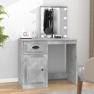 Berkfield Home Dressing Table with LED Concrete Grey 90x50x132.5 cm Engineered Wood Grey 90x50x132.5 cm Berkfield Home Dressing Table with LED Concrete Grey 90x50x132.5 cm Engineered Wood Grey 90x50x132.5 cm