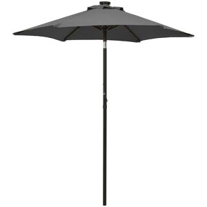 Berkfield Home Parasol with LED Lights Anthracite 200x211 cm Aluminium in Black Black 200x211 cm Berkfield Home Parasol with LED Lights Anthracite 200x211 cm Aluminium in Black Black 200x211 cm