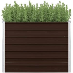 Berkfield Home Garden Raised Bed Brown 100x40x77 cm Galvanised Steel Size: 100 x 40 x 77 cm Brown 100 x 40 x 77 cm Berkfield Home Garden Raised Bed Brown 100x40x77 cm Galvanised Steel Size: 100 x 40 x 77 cm Brown 100 x 40 x 77 cm