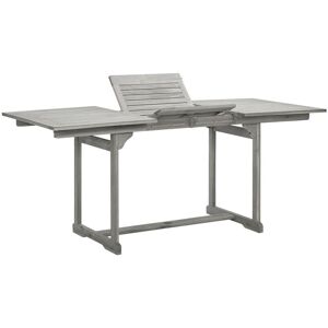 Berkfield Home Garden Dining Table (120-170)x80x75 cm Solid Acacia Wood in Grey Grey (120-170)x80x75 cm Berkfield Home Garden Dining Table (120-170)x80x75 cm Solid Acacia Wood in Grey Grey (120-170)x80x75 cm
