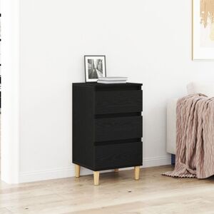 Berkfield Home Bedside Cabinet Black Oak 40x35x70 cm Engineered Wood Size: 40 x 35 x 70 cm Black 40 x 35 x 70 cm Berkfield Home Bedside Cabinet Black Oak 40x35x70 cm Engineered Wood Size: 40 x 35 x 70 cm Black 40 x 35 x 70 cm