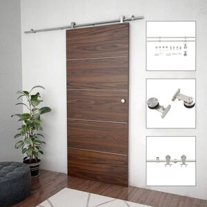 Berkfield Home Sliding Door Hardware Kit 183 cm Stainless Steel Silver Multicolor Berkfield Home Sliding Door Hardware Kit 183 cm Stainless Steel Silver Multicolor