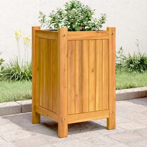 Berkfield Home Garden Planter with Liner 31x31x50 cm Solid Wood Acacia in Brown Size: 31 x 31 x 50 cm Brown 31 x 31 x 50 cm Berkfield Home Garden Planter with Liner 31x31x50 cm Solid Wood Acacia in Brown Size: 31 x 31 x 50 cm Brown 31 x 31 x 50 cm